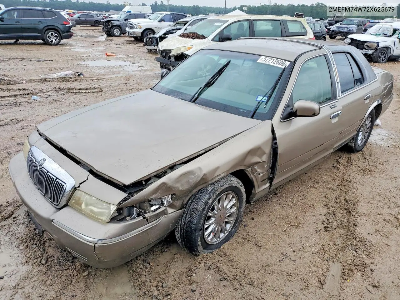 2002 Mercury Grand Marquis Gs VIN: 2MEFM74W72X625679 Lot: 57212606