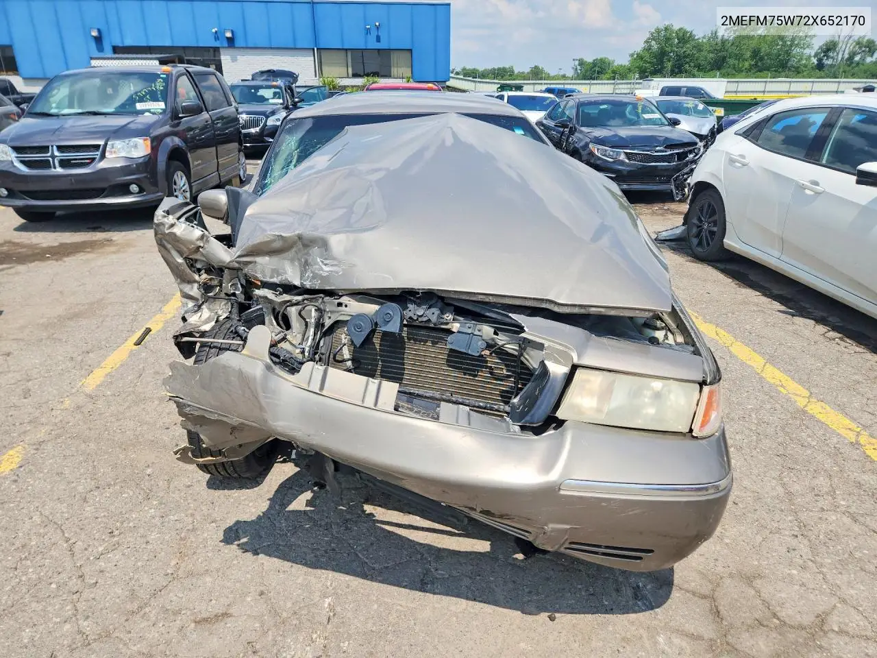 2002 Mercury Grand Marquis Ls VIN: 2MEFM75W72X652170 Lot: 59810466