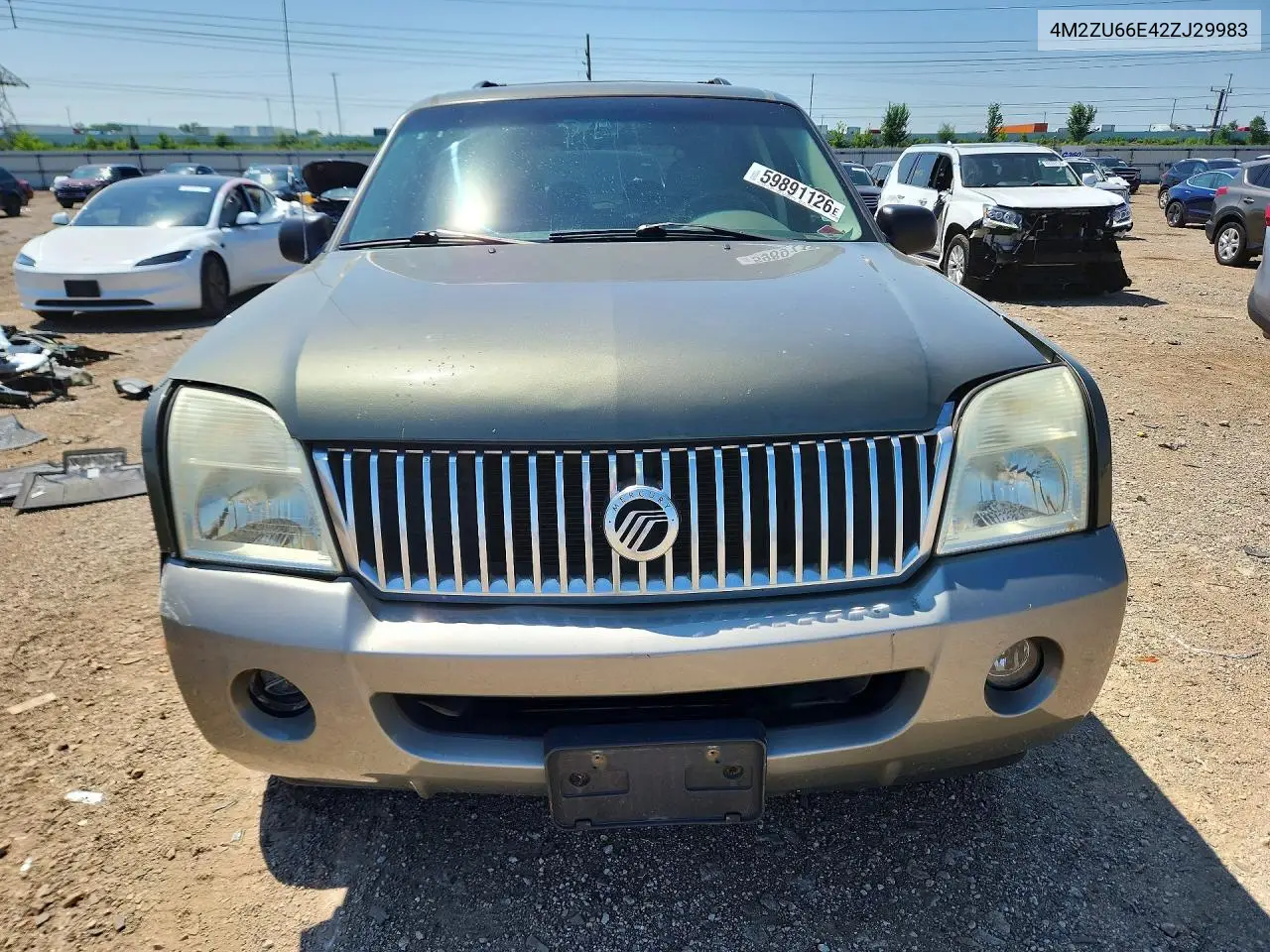 2002 Mercury Mountaineer VIN: 4M2ZU66E42ZJ29983 Lot: 59891126