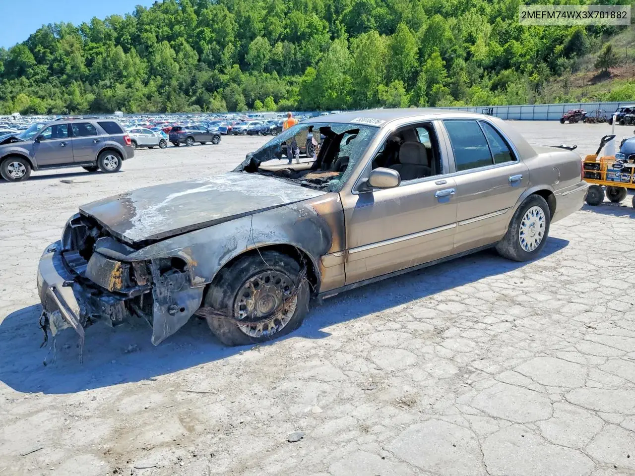 2003 Mercury Grand Marquis Gs VIN: 2MEFM74WX3X701882 Lot: 53018276