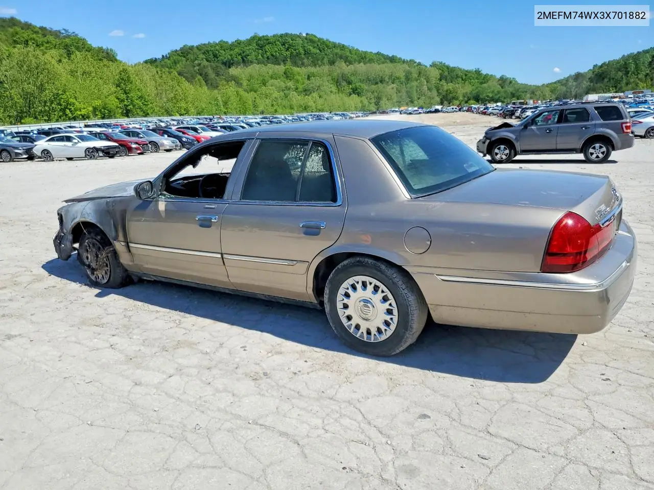 2003 Mercury Grand Marquis Gs VIN: 2MEFM74WX3X701882 Lot: 53018276