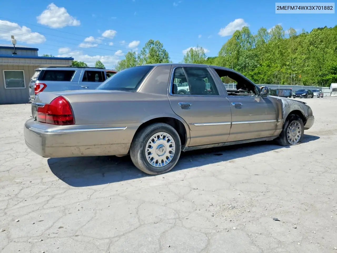 2003 Mercury Grand Marquis Gs VIN: 2MEFM74WX3X701882 Lot: 53018276