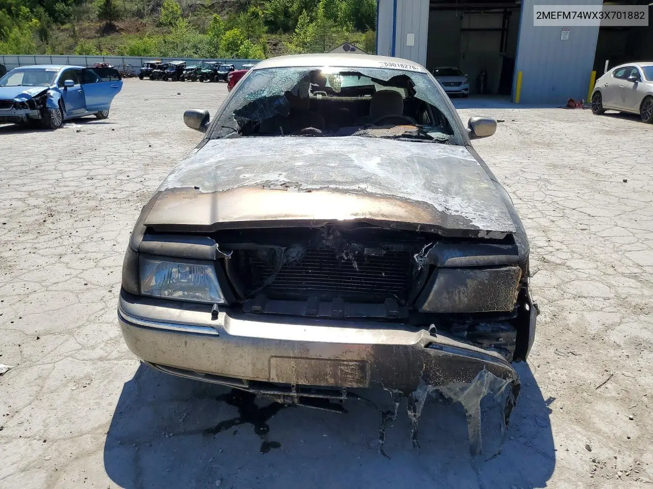 2003 Mercury Grand Marquis Gs VIN: 2MEFM74WX3X701882 Lot: 53018276