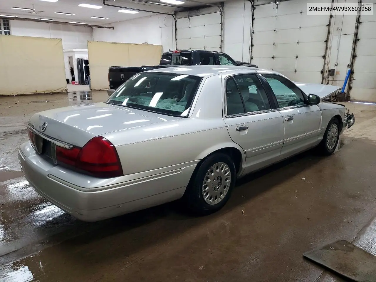 2003 Mercury Grand Marquis Gs VIN: 2MEFM74W93X603958 Lot: 54465826