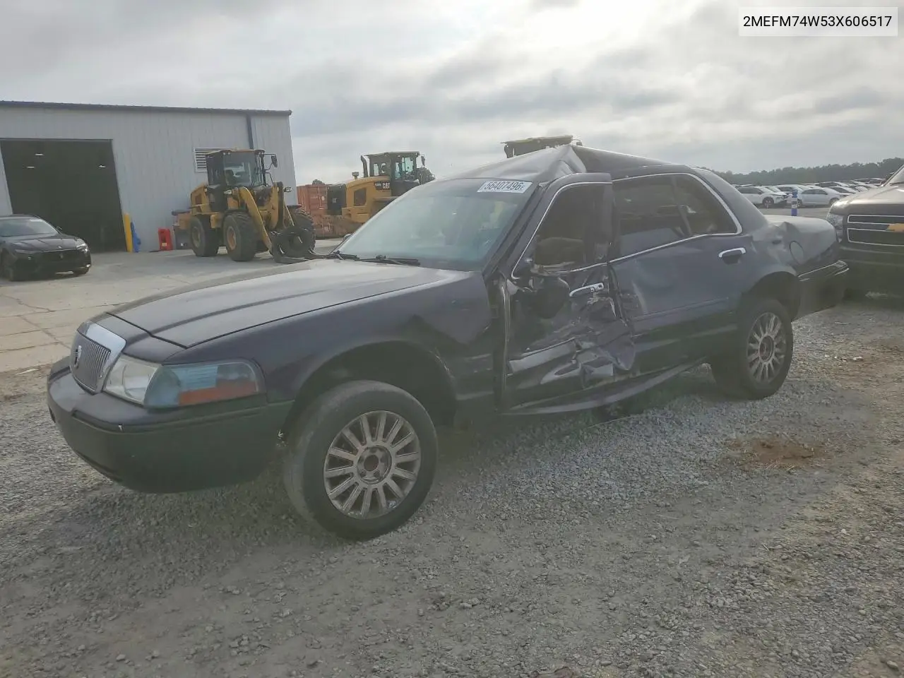 2003 Mercury Grand Marquis Gs VIN: 2MEFM74W53X606517 Lot: 56407496
