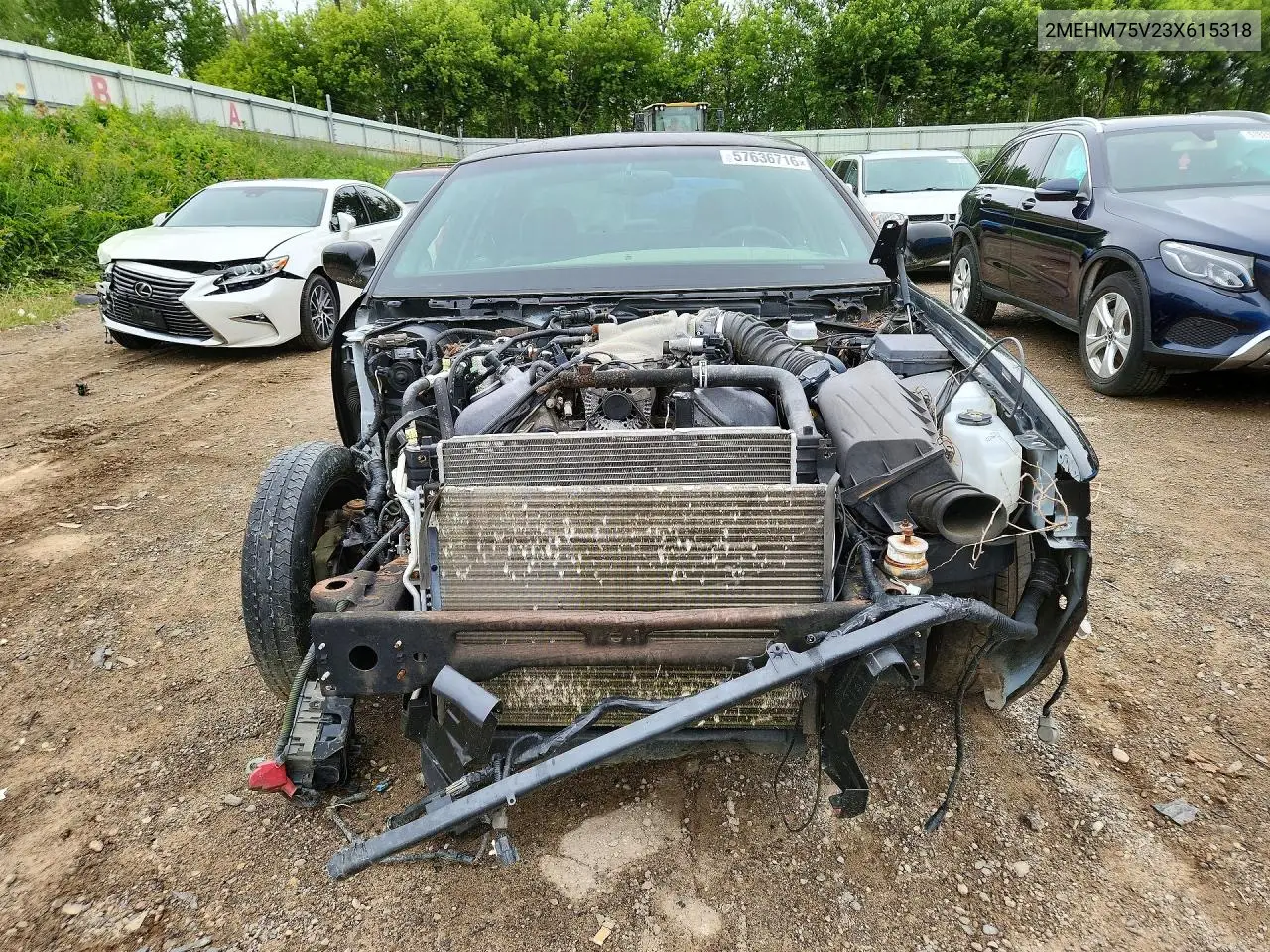 2003 Mercury Marauder VIN: 2MEHM75V23X615318 Lot: 57636716