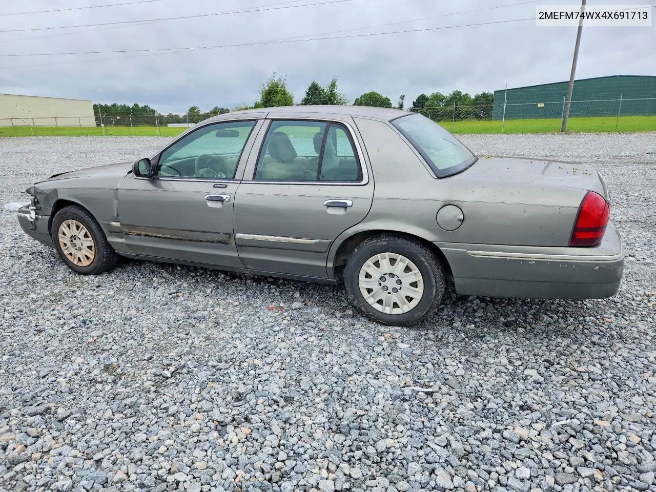 2004 Mercury Grand Marquis Gs VIN: 2MEFM74WX4X691713 Lot: 57721616