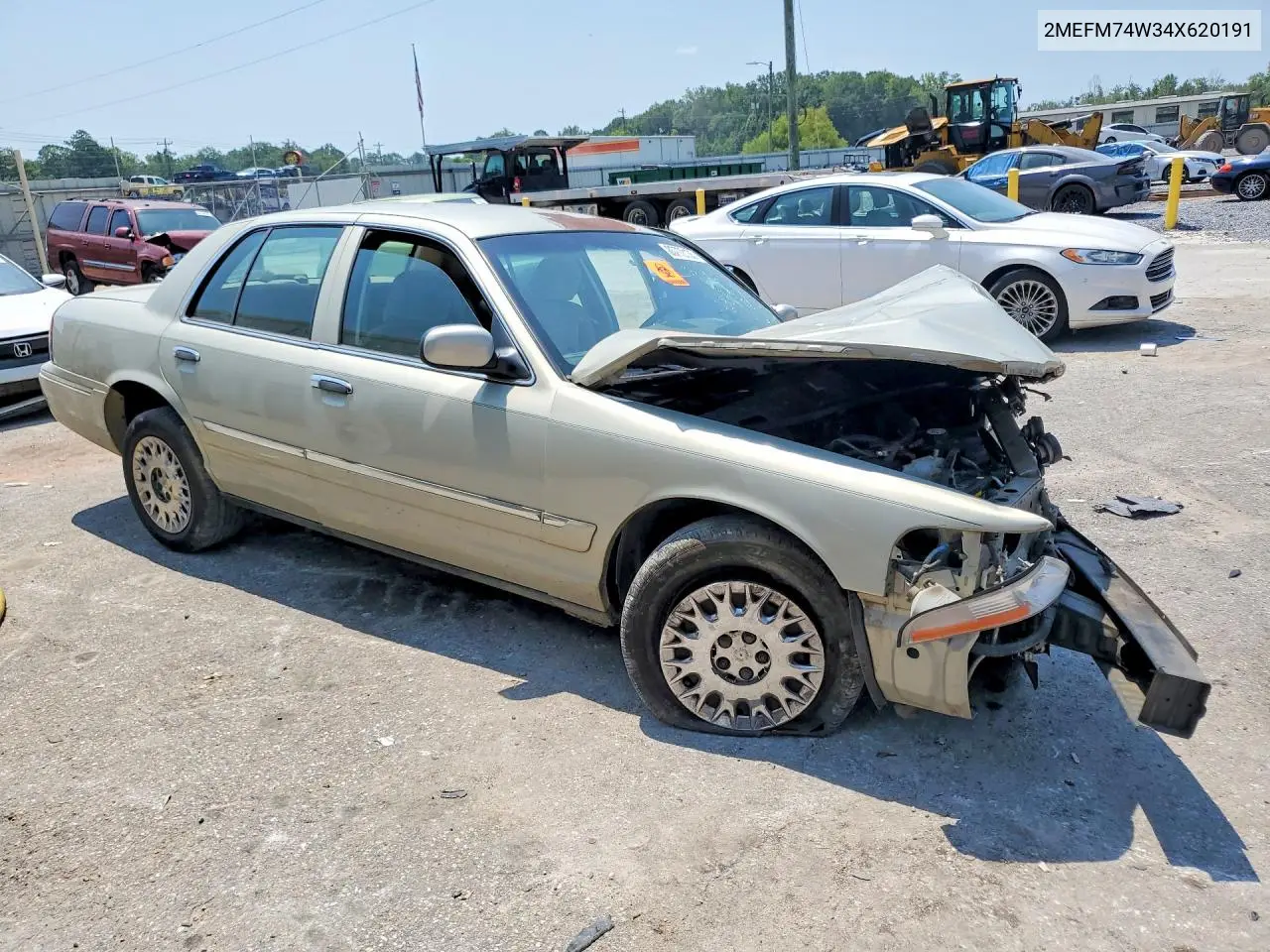 2004 Mercury Grand Marquis Gs VIN: 2MEFM74W34X620191 Lot: 85772135