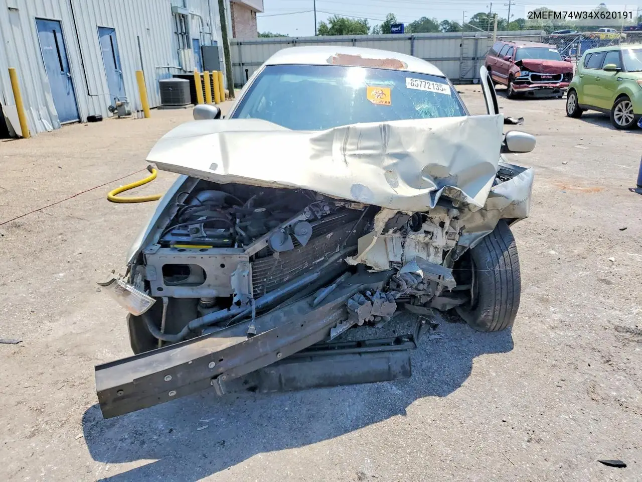 2004 Mercury Grand Marquis Gs VIN: 2MEFM74W34X620191 Lot: 85772135