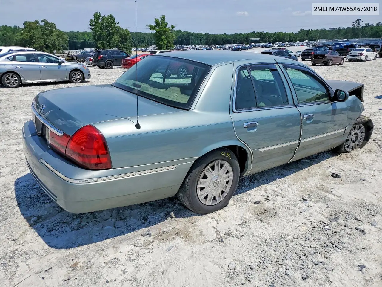 2005 Mercury Grand Marquis Gs VIN: 2MEFM74W55X672018 Lot: 55137156
