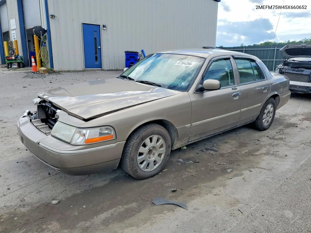 2005 Mercury Grand Marquis Ls VIN: 2MEFM75W45X660652 Lot: 57564396