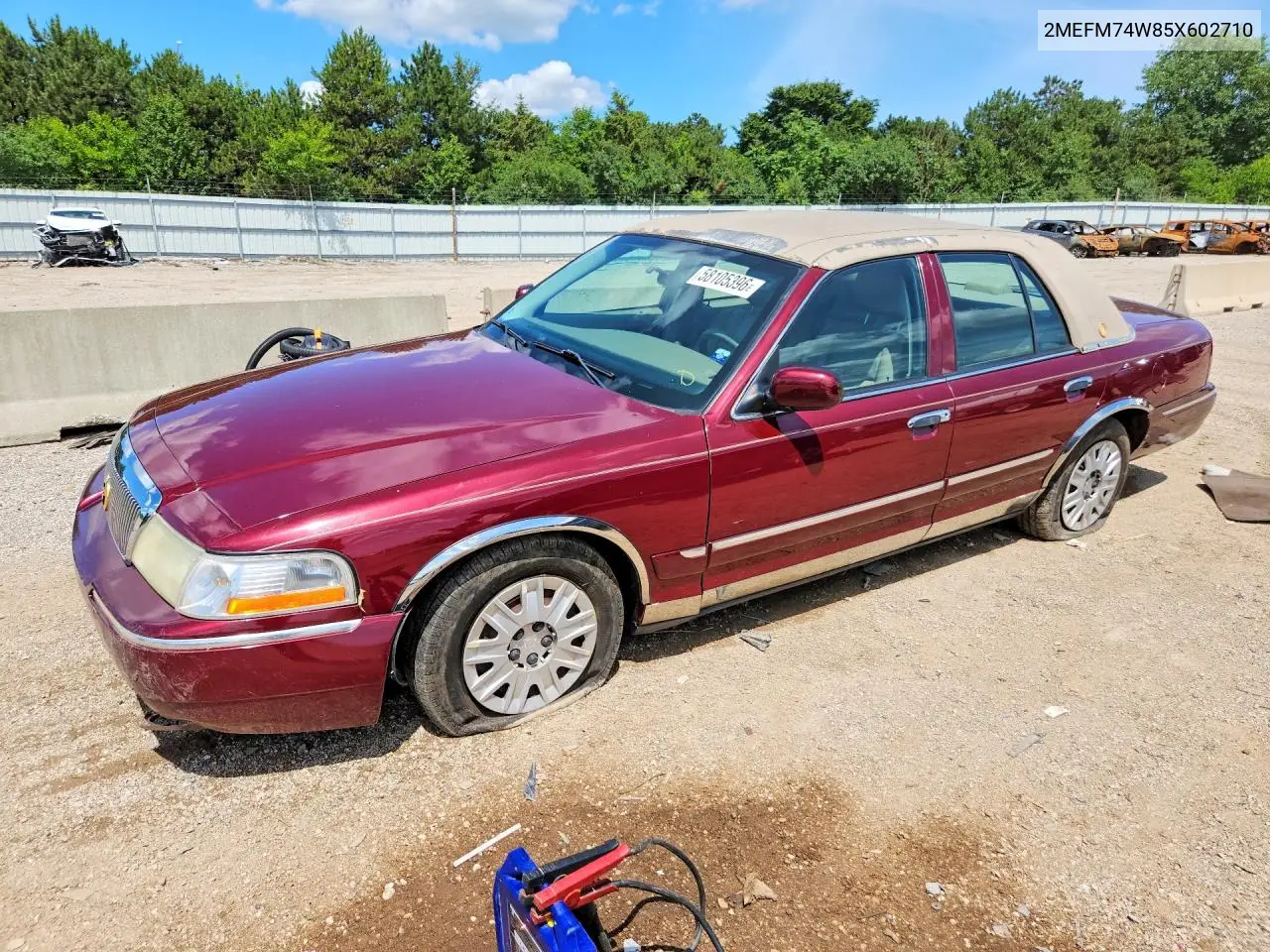 2005 Mercury Grand Marquis Gs VIN: 2MEFM74W85X602710 Lot: 58105396