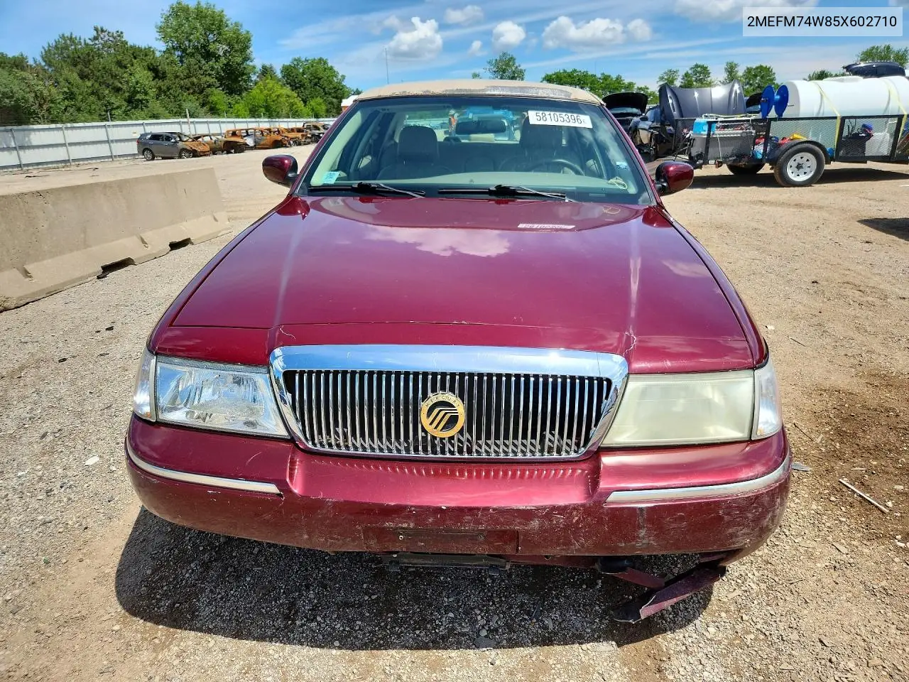 2005 Mercury Grand Marquis Gs VIN: 2MEFM74W85X602710 Lot: 58105396