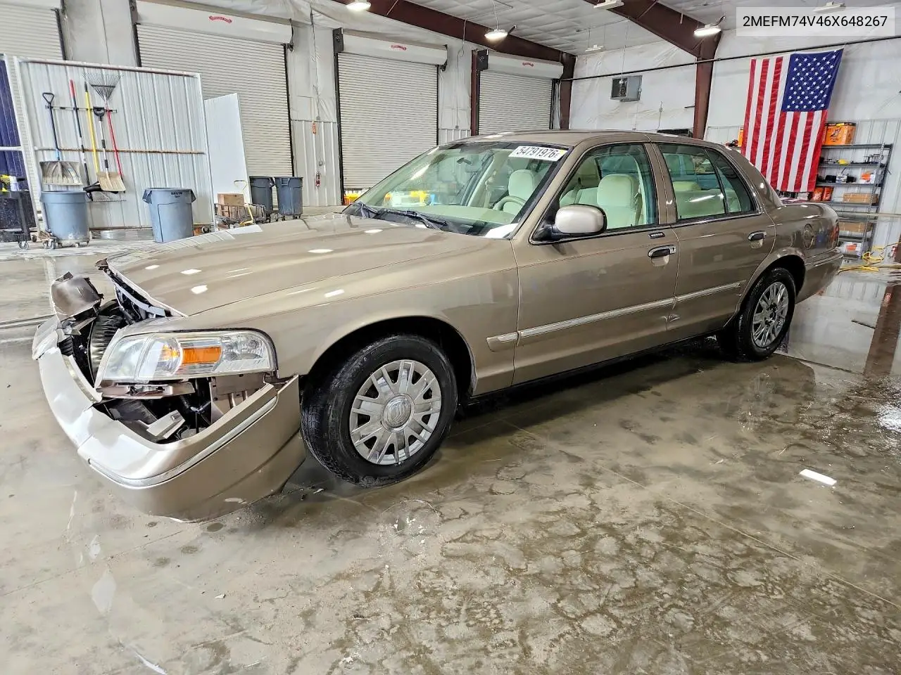 2006 Mercury Grand Marquis Gs VIN: 2MEFM74V46X648267 Lot: 54791976