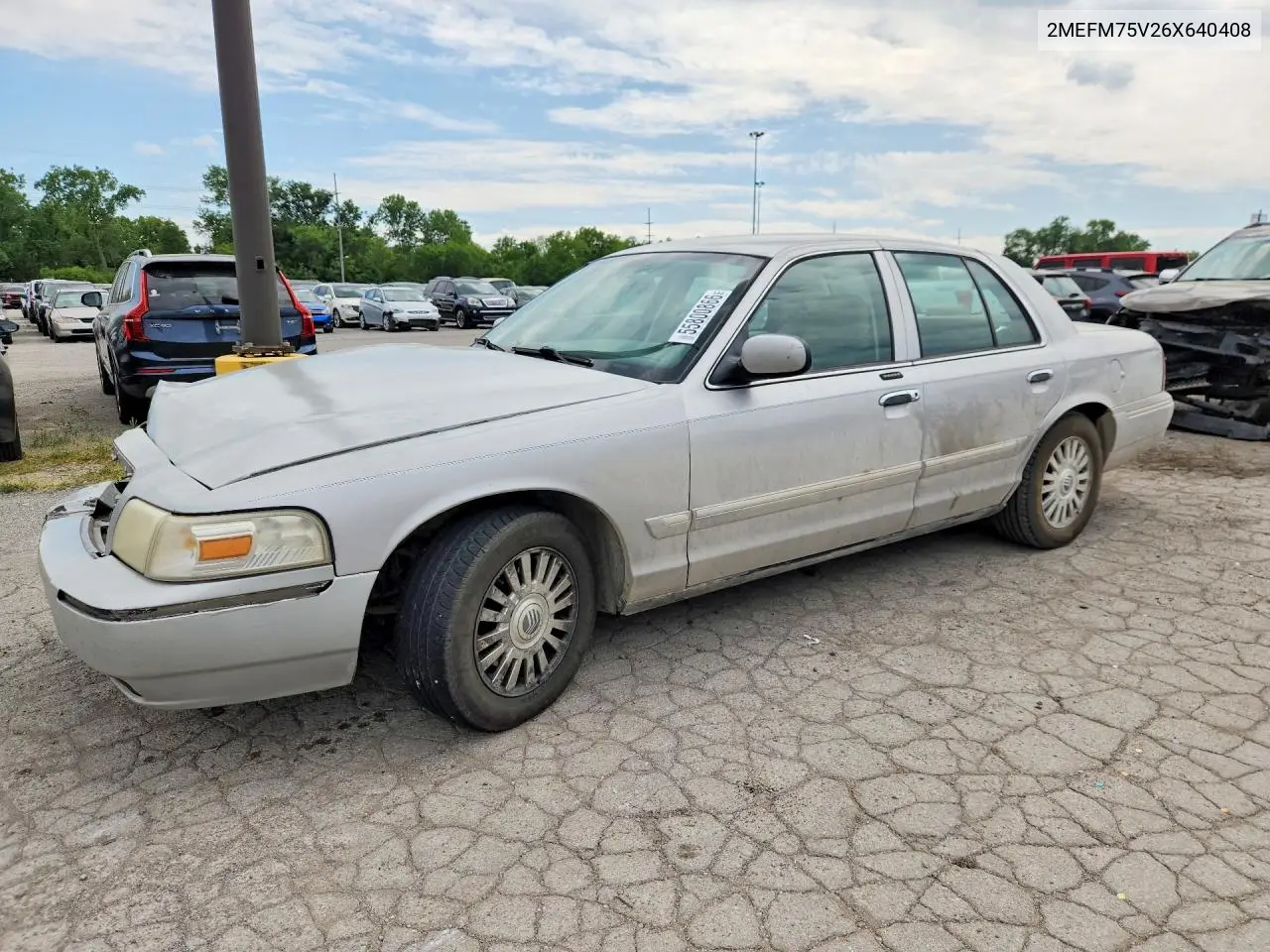 2006 Mercury Grand Marquis Ls VIN: 2MEFM75V26X640408 Lot: 55800866