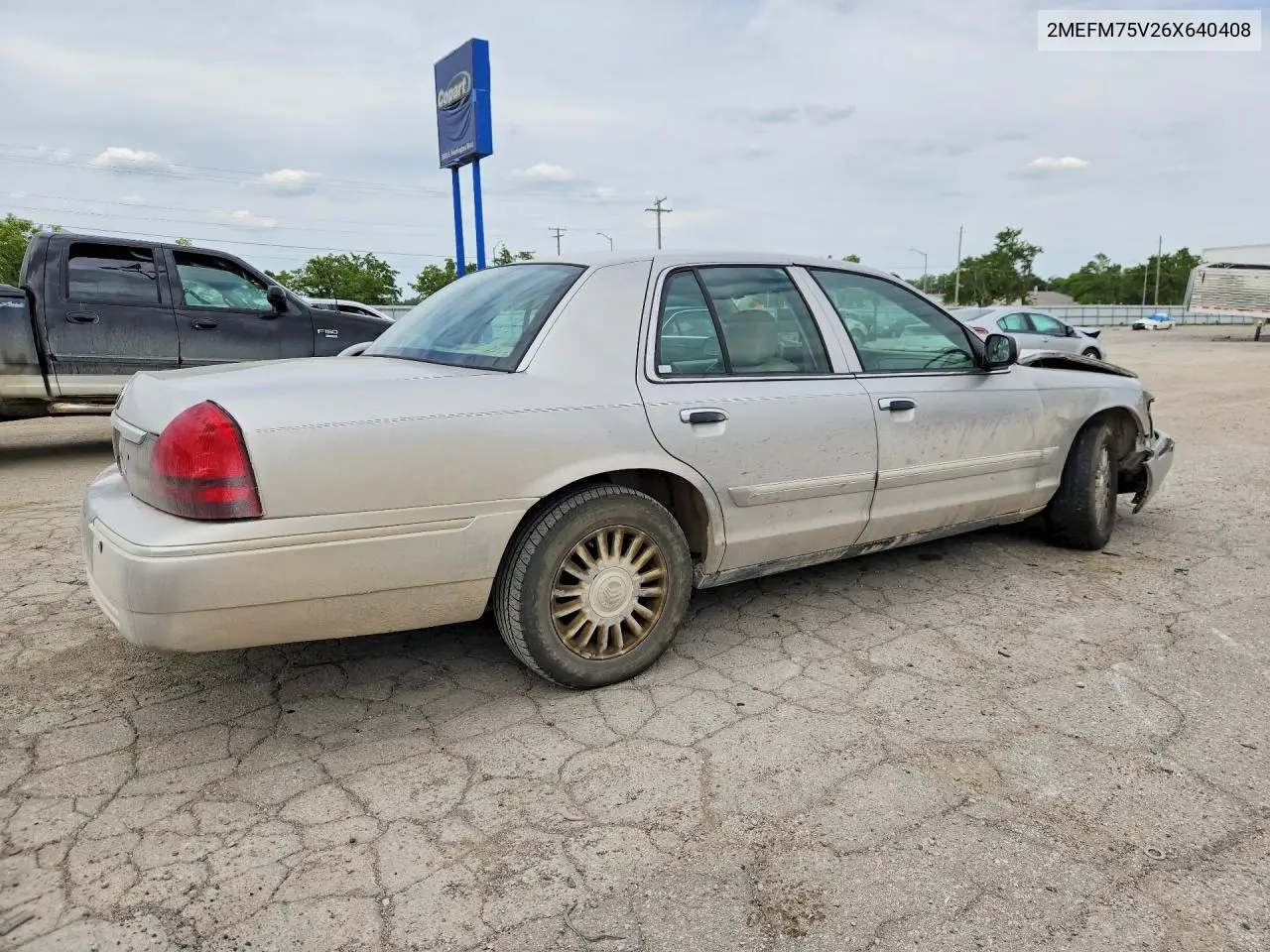 2006 Mercury Grand Marquis Ls VIN: 2MEFM75V26X640408 Lot: 55800866
