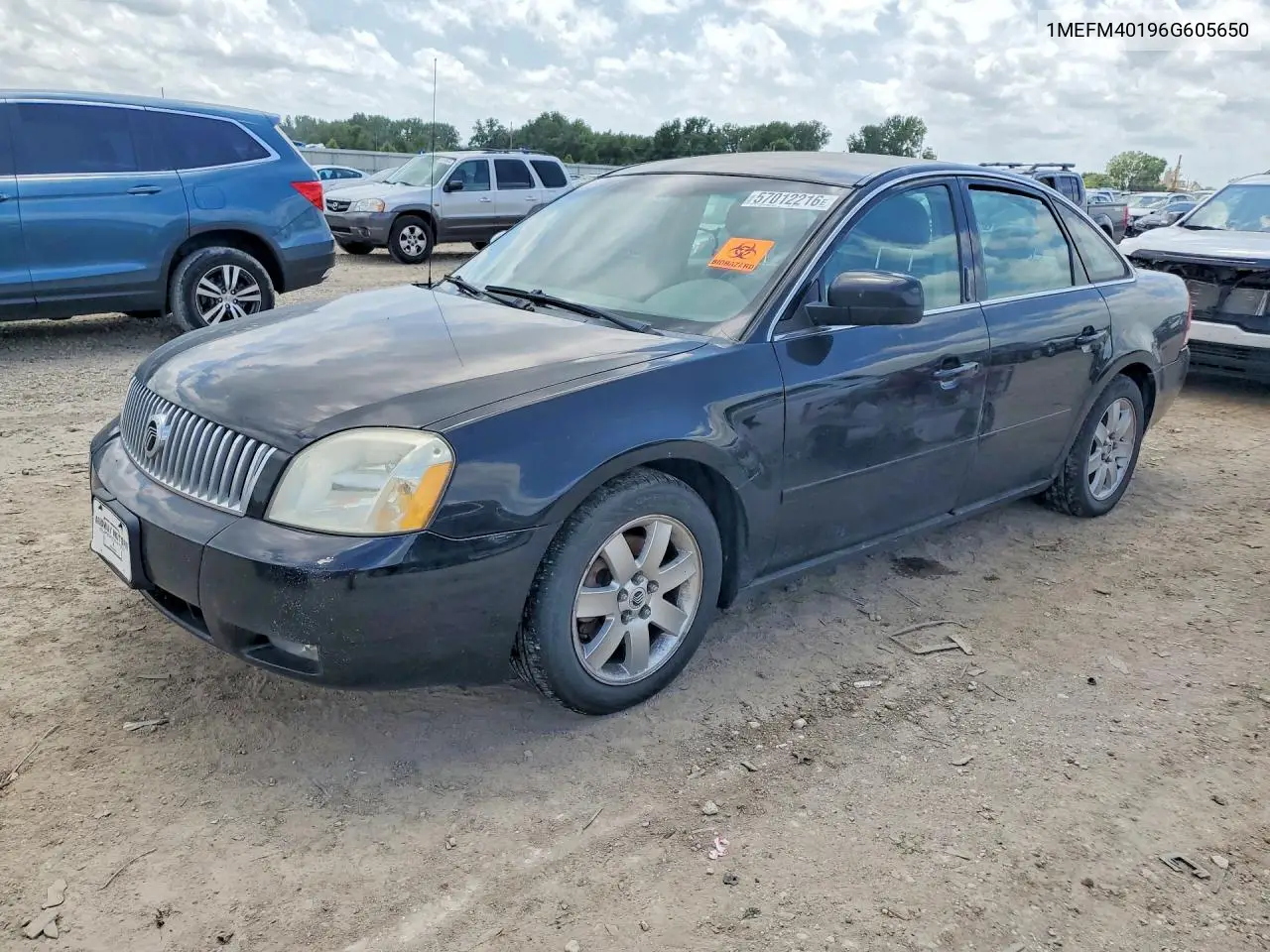 2006 Mercury Montego Luxury VIN: 1MEFM40196G605650 Lot: 57012216