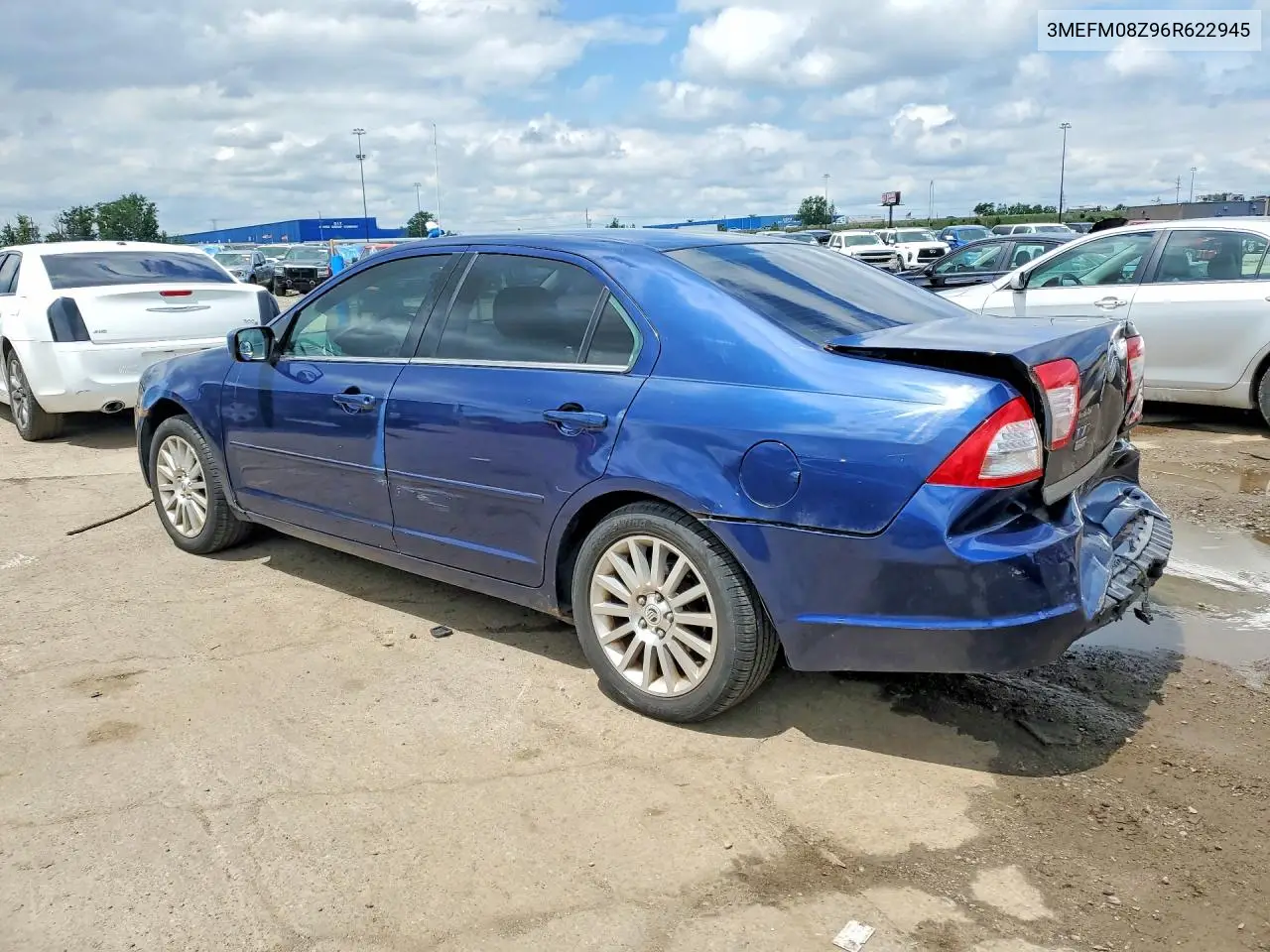 2006 Mercury Milan Premier VIN: 3MEFM08Z96R622945 Lot: 57138036