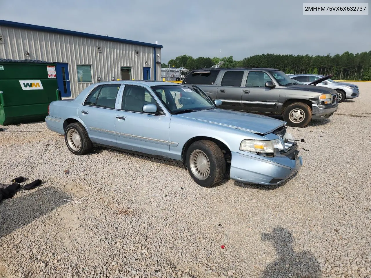 2006 Mercury Grand Marquis Ls VIN: 2MHFM75VX6X632737 Lot: 59000366
