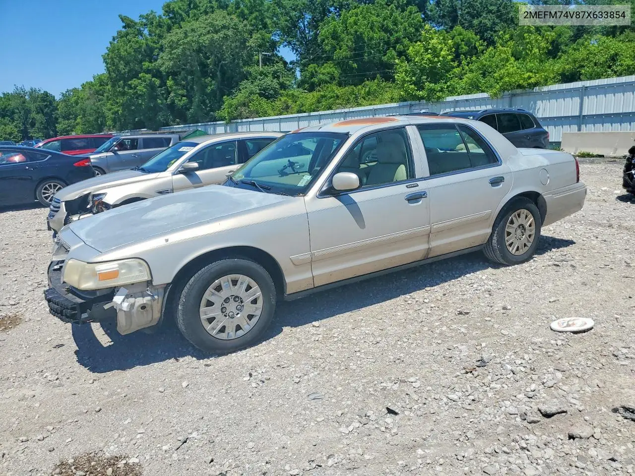 2007 Mercury Grand Marquis Gs VIN: 2MEFM74V87X633854 Lot: 55535716