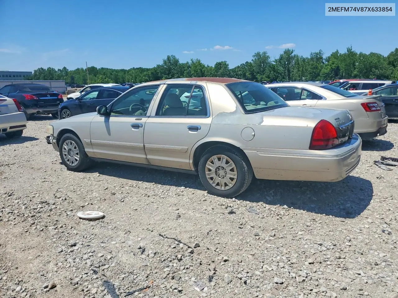 2007 Mercury Grand Marquis Gs VIN: 2MEFM74V87X633854 Lot: 55535716