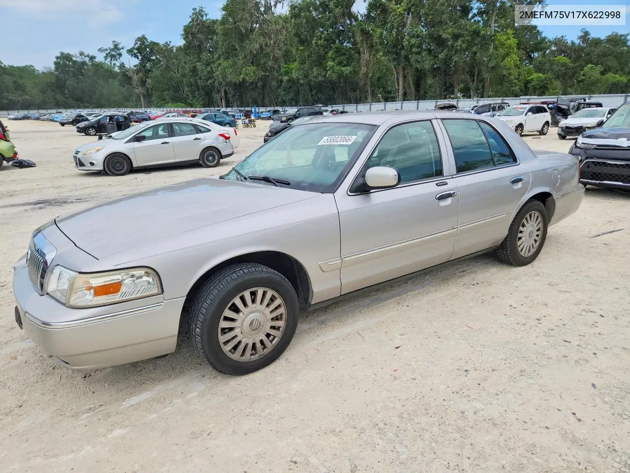 2007 Mercury Grand Marquis Ls VIN: 2MEFM75V17X622998 Lot: 55802066