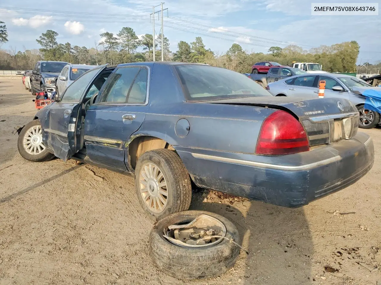 2008 Mercury Grand Marquis Ls VIN: 2MEFM75V08X643746 Lot: 50835576