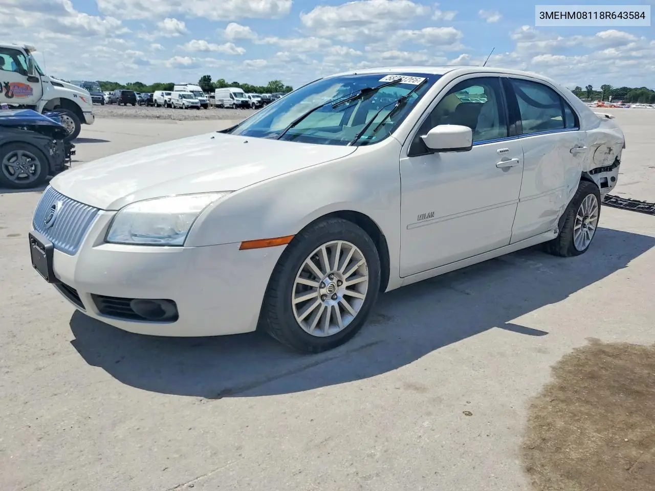 2008 Mercury Milan Premier VIN: 3MEHM08118R643584 Lot: 58281266