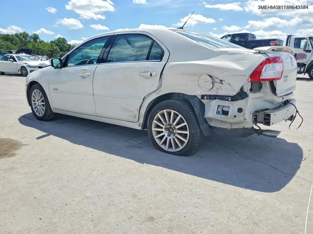 2008 Mercury Milan Premier VIN: 3MEHM08118R643584 Lot: 58281266