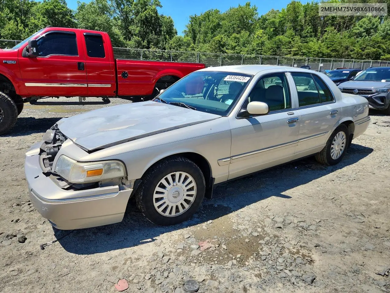 2008 Mercury Grand Marquis Ls VIN: 2MEHM75V98X610866 Lot: 58364426