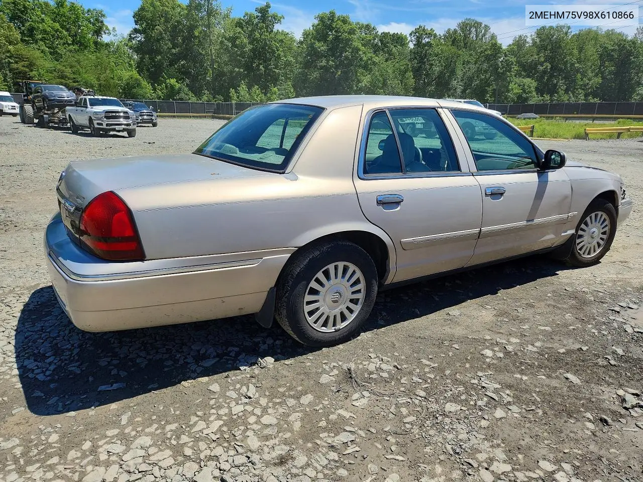 2008 Mercury Grand Marquis Ls VIN: 2MEHM75V98X610866 Lot: 58364426