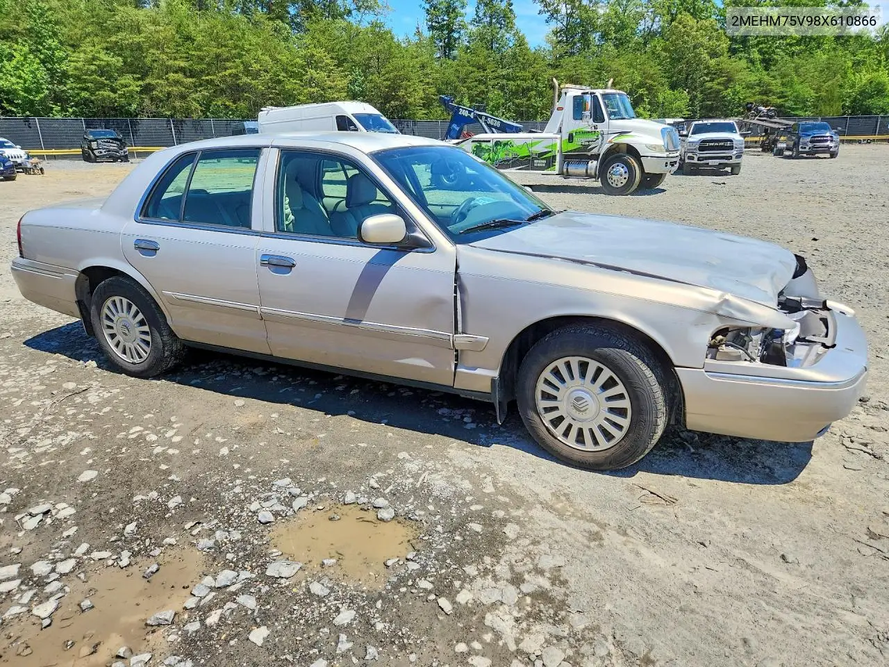 2008 Mercury Grand Marquis Ls VIN: 2MEHM75V98X610866 Lot: 58364426