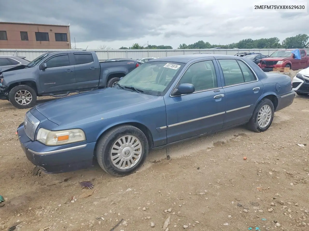 2008 Mercury Grand Marquis Ls VIN: 2MEFM75VX8X629630 Lot: 58451046