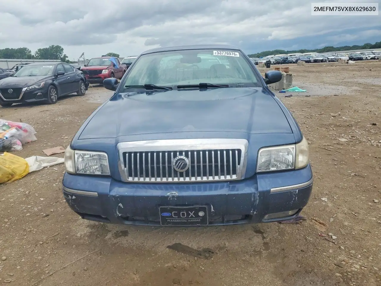 2008 Mercury Grand Marquis Ls VIN: 2MEFM75VX8X629630 Lot: 58451046