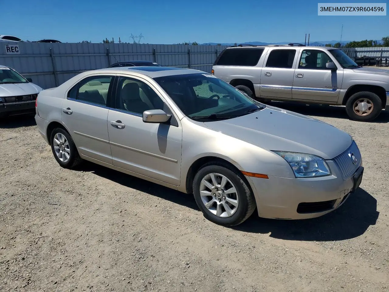 2009 Mercury Milan VIN: 3MEHM07ZX9R604596 Lot: 56779106