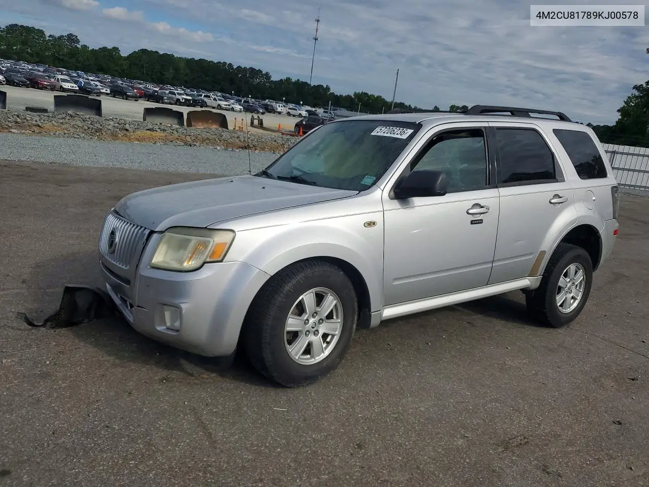 2009 Mercury Mariner VIN: 4M2CU81789KJ00578 Lot: 57206236