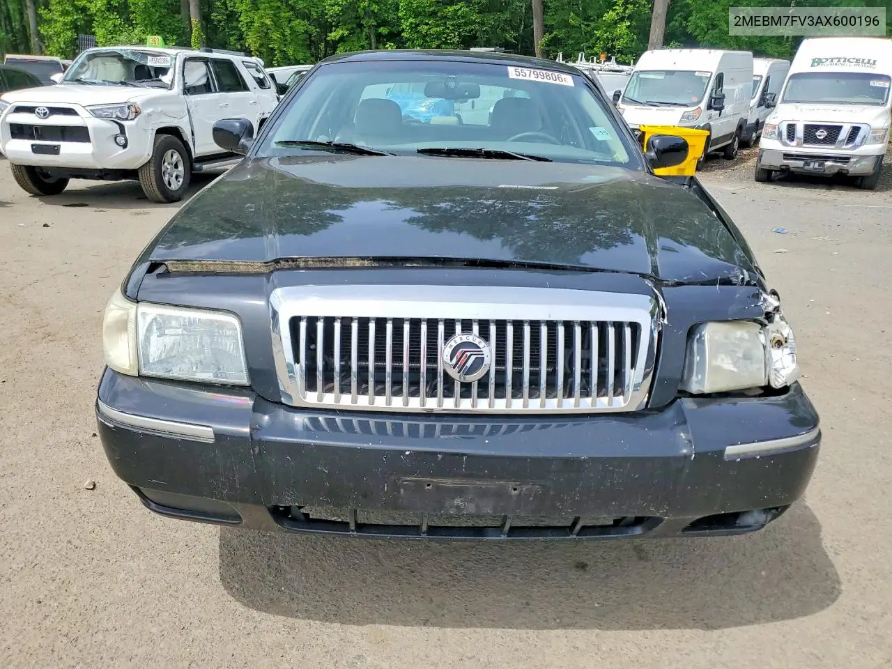 2010 Mercury Grand Marquis Ls VIN: 2MEBM7FV3AX600196 Lot: 55799806