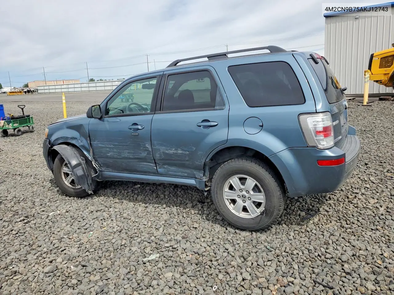 2010 Mercury Mariner VIN: 4M2CN9B75AKJ12743 Lot: 55956686