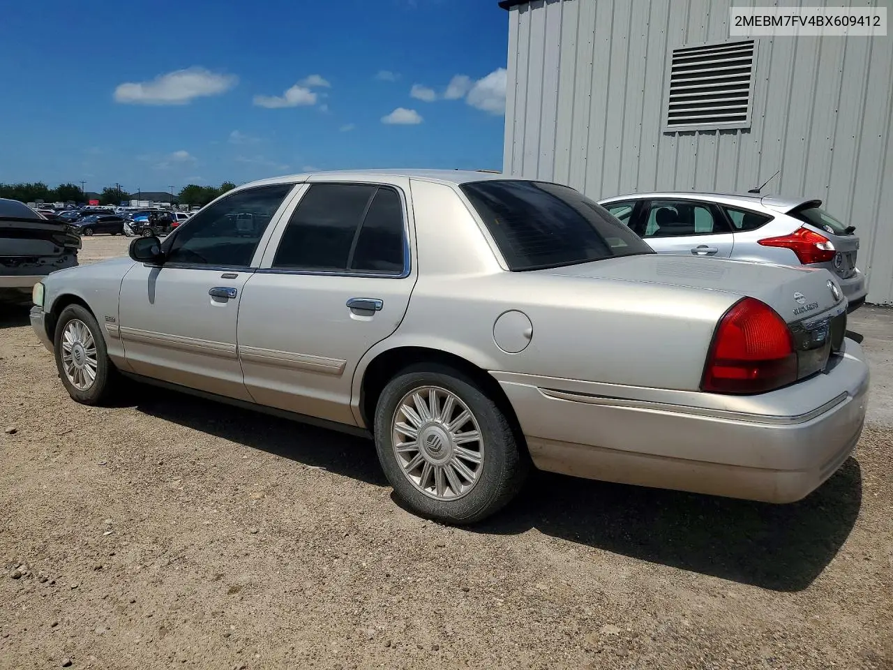 2011 Mercury Grand Marquis Ls VIN: 2MEBM7FV4BX609412 Lot: 58373586