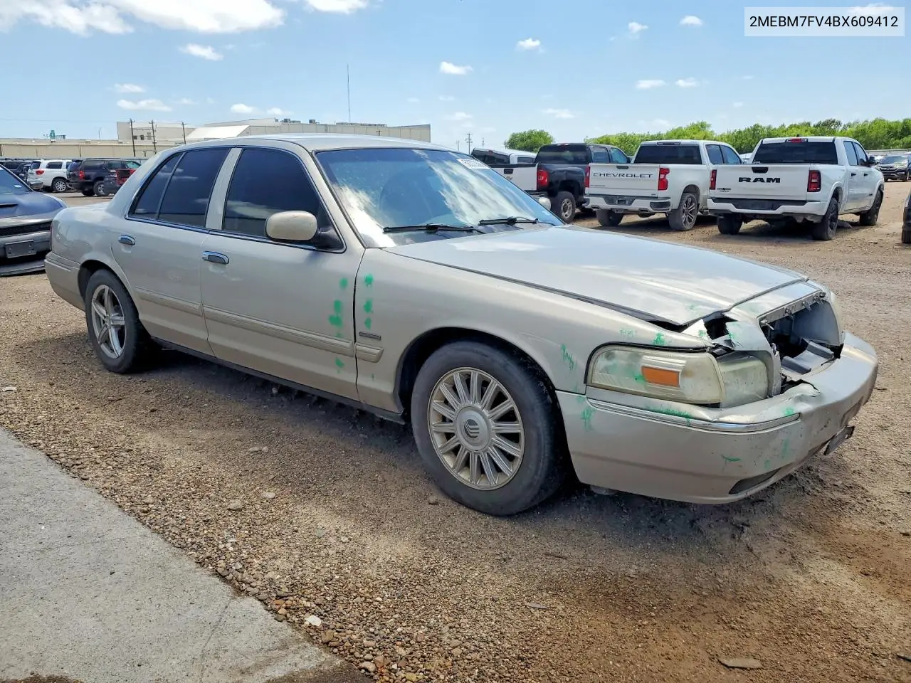 2011 Mercury Grand Marquis Ls VIN: 2MEBM7FV4BX609412 Lot: 58373586