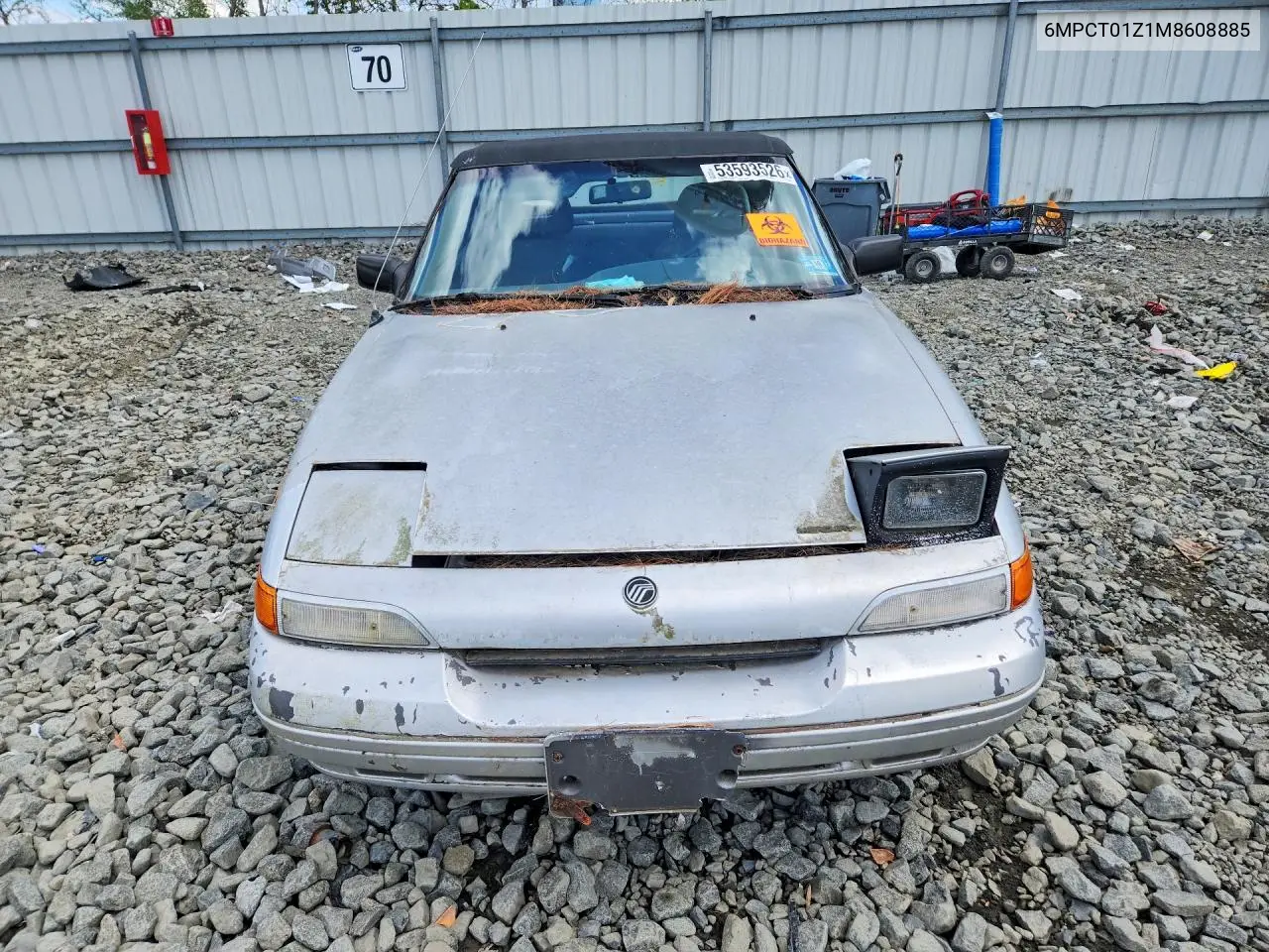 1991 Mercury Capri VIN: 6MPCT01Z1M8608885 Lot: 53593526