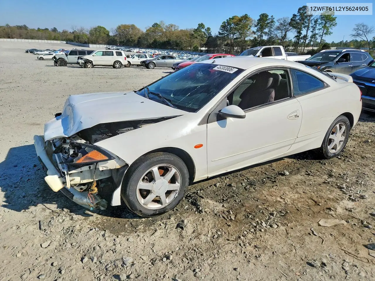2000 Mercury Cougar V6 VIN: 1ZWFT61L2Y5624905 Lot: 46383806