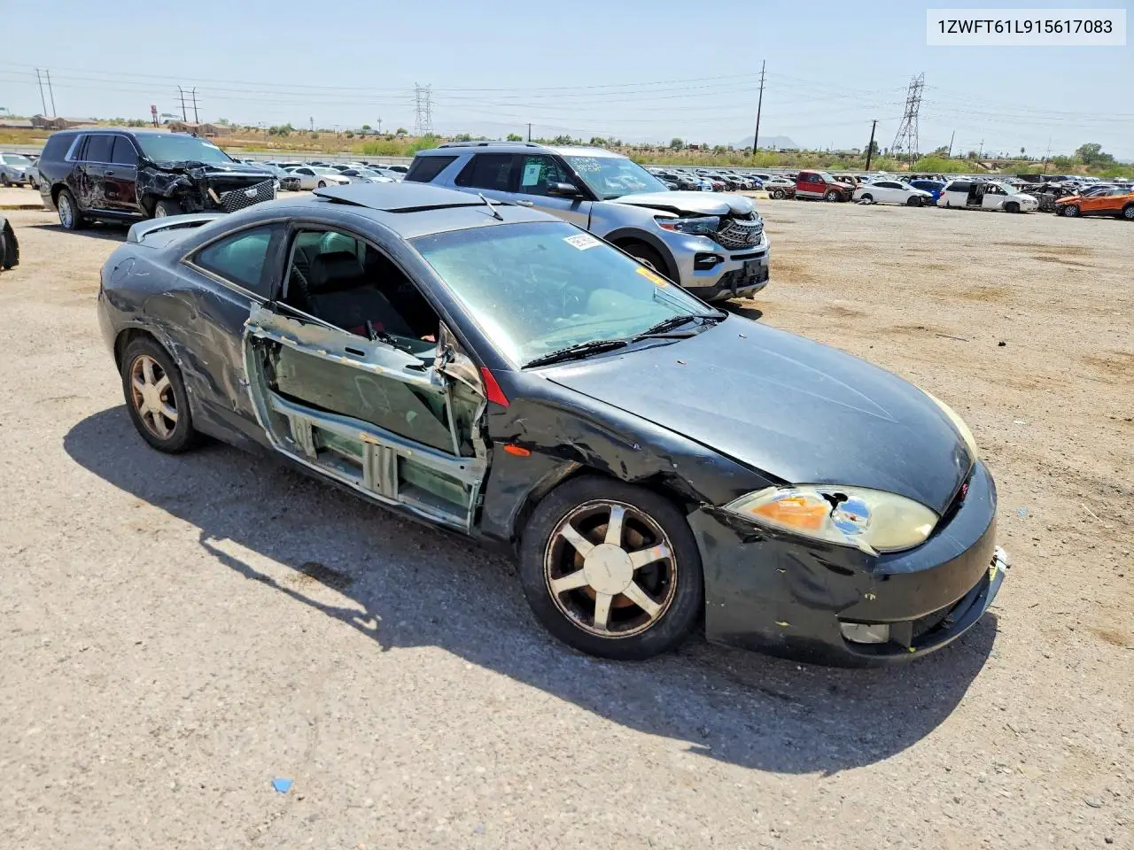 2001 Mercury Cougar V6 VIN: 1ZWFT61L915617083 Lot: 59679826