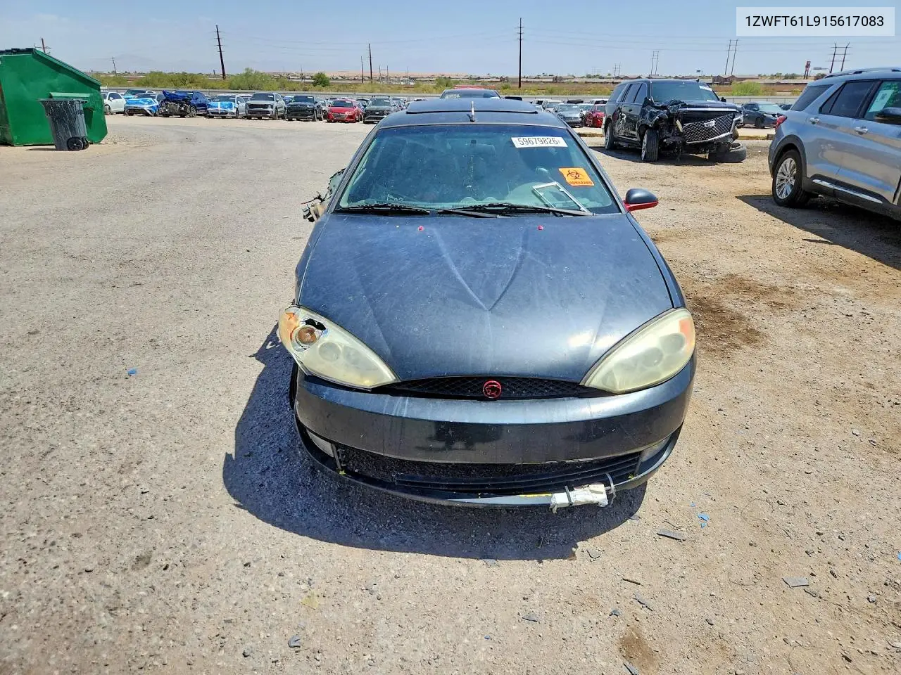 2001 Mercury Cougar V6 VIN: 1ZWFT61L915617083 Lot: 59679826