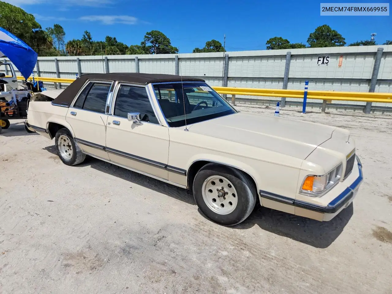 1991 Mercury Grand Marquis Gs VIN: 2MECM74F8MX669955 Lot: 54451806