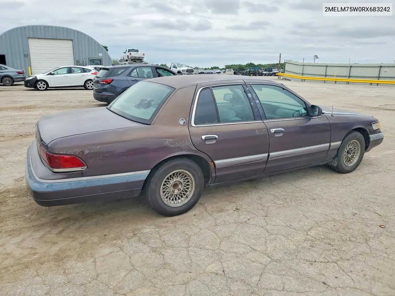 1994 Mercury Grand Marquis Ls VIN: 2MELM75W0RX683242 Lot: 58433376