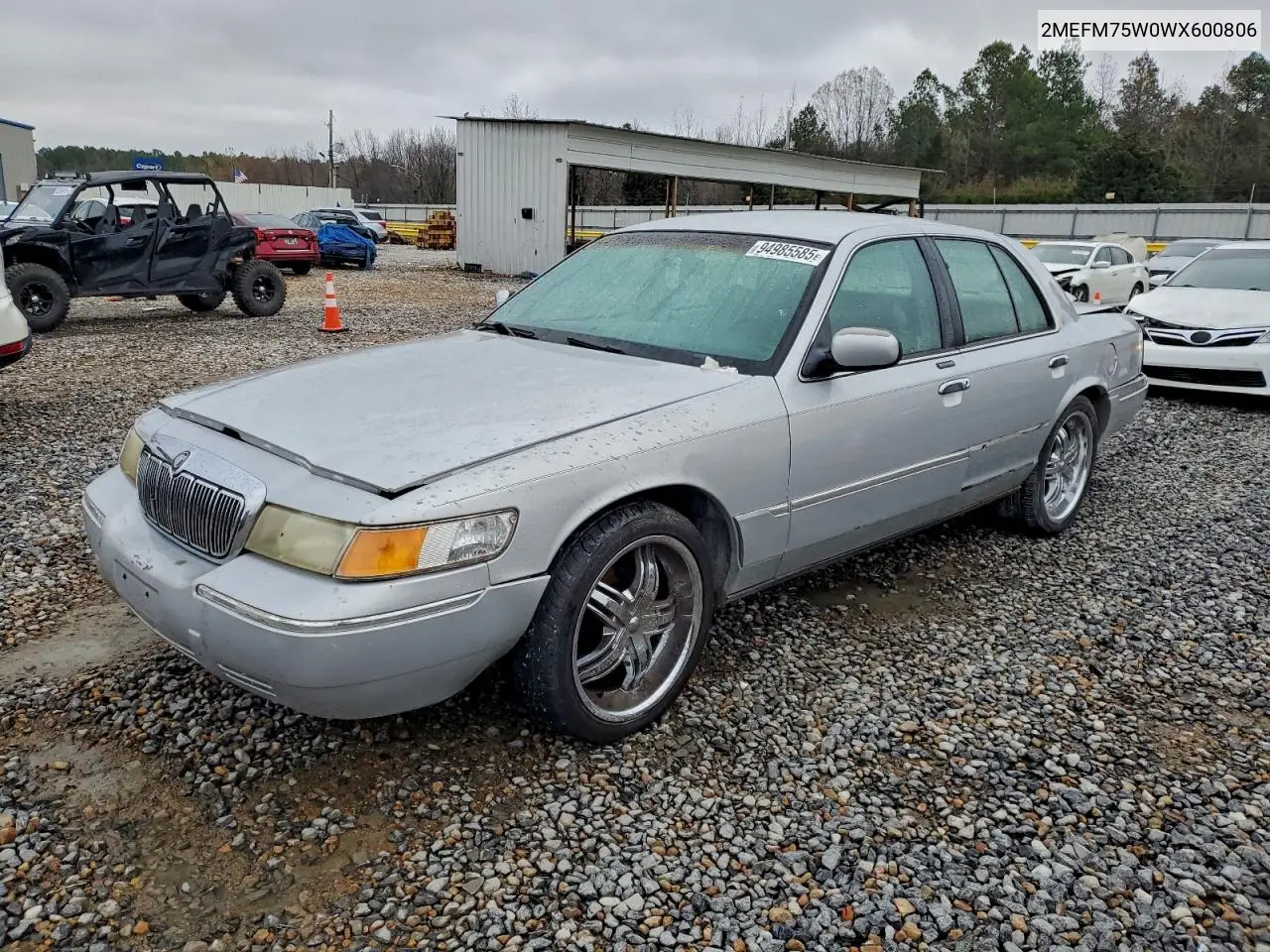 2MEFM75W0WX600806 1998 Mercury Grand Marquis Ls