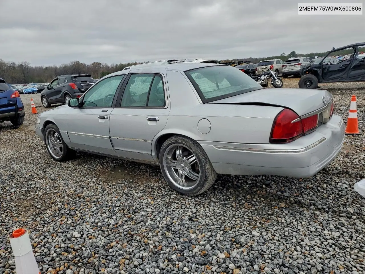 2MEFM75W0WX600806 1998 Mercury Grand Marquis Ls