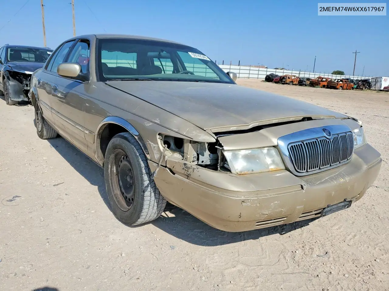 1999 Mercury Grand Marquis Gs VIN: 2MEFM74W6XX617967 Lot: 59742346