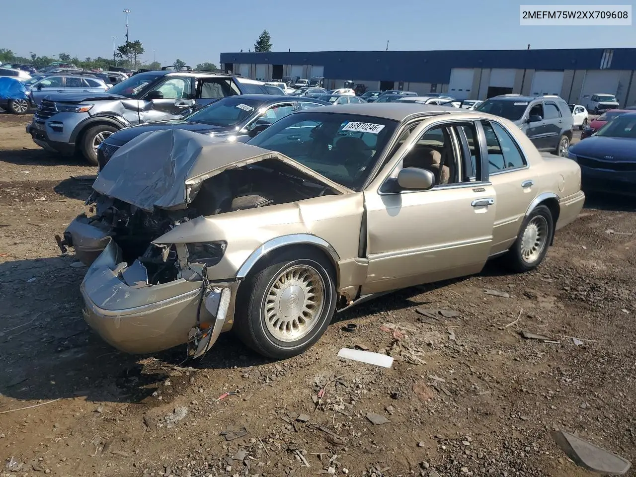 1999 Mercury Grand Marquis Ls VIN: 2MEFM75W2XX709608 Lot: 59970246